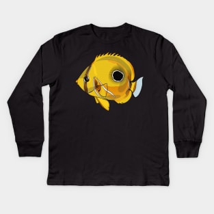 Eclipse Butterfly Fish Kids Long Sleeve T-Shirt